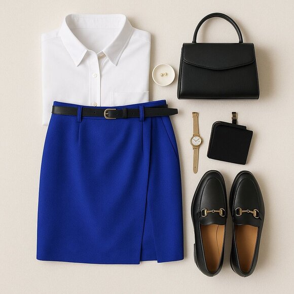 NWT Theory Project Wool Mini Skirt Size 4 Bluefin - Picture 7 of 11